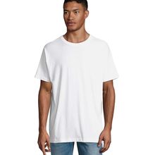 Camiseta de algodón para hombre oversize Blanco L