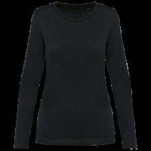 Camiseta algodón manga larga mujer Black Xs