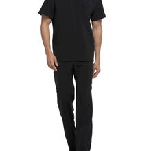 Camiseta cuello pico hombre poliéster Black Xxs