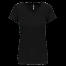 Camiseta cuello de pico mujer Black S