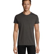 Camiseta Entallada Hombre Algodón Antracita Mezcla L
