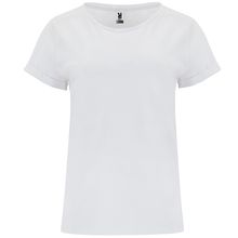 Camiseta Holgada Manga Dobladillo Blanco S