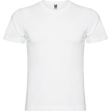 Camiseta manga corta escote en pico tubular Blanco S