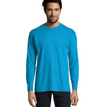 Camiseta Manga Larga Hombre 150g Aqua 3Xl