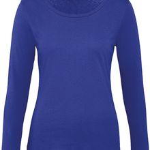 Camiseta manga larga mujer punto jersey Cobalt Blue Xs