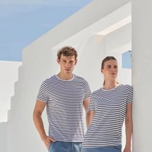 Camiseta marinera unisex algodón White / Oxford Navy Xxs