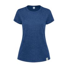 Camiseta Mujer Jaspeada Algodón Reciclado Azul S
