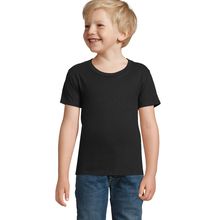 Camiseta Niños 175g Algodón Ajustada Negro Profundo 10 Años