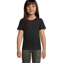 Camiseta Niños Ajustada 150g Algodón Negro Profundo 3Xl
