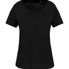 Camiseta orgánica cuello sin costuras Black XS