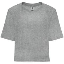 Camiseta de Talle Corto para Mujer Gris Vigore 2Xl