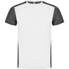 Camiseta técnica con cuello redondo y manga corta Blanco/Negro Vigore S
