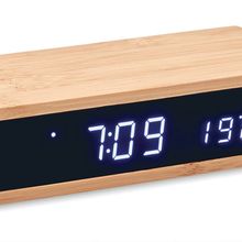 Cargador 5W Reloj Despertador y Temperatura Madera