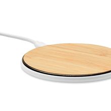 Cargador Bambú 10W Carga Rápida Madera