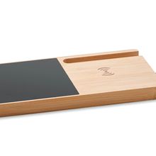 Cargador Inalámbrico 15W con Calentador Madera