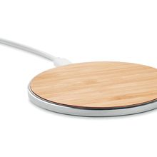 Cargador Inalámbrico de Bambú/Aluminio 10W Madera