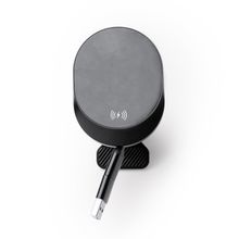 Cargador inalámbrico de coche con cable retráctil Tipo C Negro