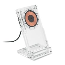 Cargador inalámbrico con soporte para teléfono Transparente