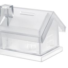 Casa hucha de plástico Transparente