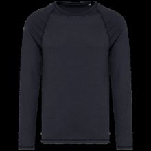 Camiseta hombre manga larga raglán Washed Coal Grey Xs