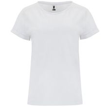 Camiseta Holgada Manga Dobladillo Blanco S