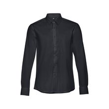 Camisa Popelina Unisex Botones a Juego Negro L