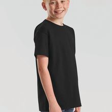 Camiseta infantil 100% algodón Black 3/4 Ans