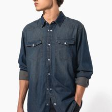Camisa denim manga larga Blue Jean S
