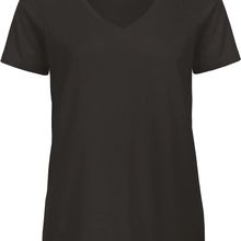 Camiseta ultrasuave cuello de pico Black Xs