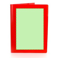 Carpeta en resistente PVC con gomas elásticas | En la portada centrado | 180 x 270
