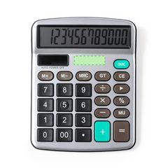 Calculadora Aluminio Solar/Pila 12dígitos | Junto a la pantalla | 35 x 10