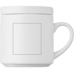 Calentador de tazas inalámbrico con taza cerámica | Lateral Derecho | 45 x 50