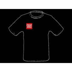 Camiseta técnica de poliéster para hombre | Marcaje en el Pecho 1 tinta en color | 80 x 80