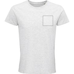 Camiseta ajustada de cuello redondo para hombre | Pecho | 100 x 100