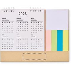 Calendario con bloc de notas | Frontal | 80 x 20