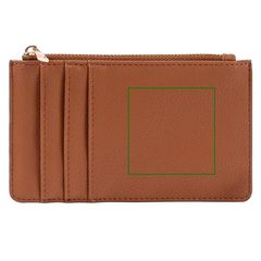 Cartera tarjetero con cremallera PU | Frontal | 50 x 50
