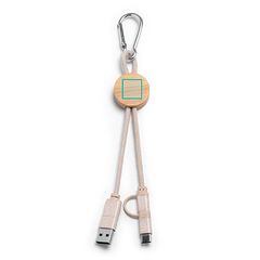 Cable 4 en 1 con mosquetón | ZONA2 | 25 x 25