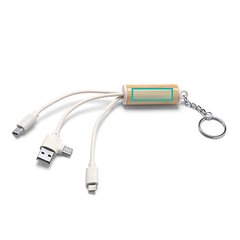 Cable cargador 4 en 1 de bambú | ZONA1 | 10 x 35