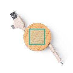 Cable cargador extensible USB y tipo C | ZONA1 | 30 x 30