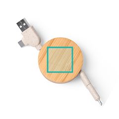 Cable cargador extensible USB y tipo C | ZONA1 | 30 x 30