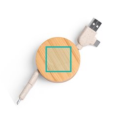 Cable cargador extensible USB y tipo C | ZONA2 | 30 x 30