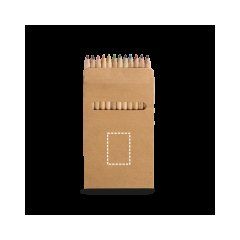 Caja Cartón 12 Lápices Colores | Delantera | 25 x 35