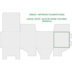 Caja de Cartón para Tazas Sublimación | Lado Derecho | 96 x 96