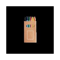 Cajita con 6 Lápices de Cera Colores | Delantera | 25 x 35
