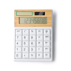 Calculadora de 8 dígitos en ABS reciclado y bambú | ZONA1 | 40 x 10