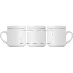 Calentador de tazas inalámbrico con taza cerámica | Circunferencia | 150 x 60