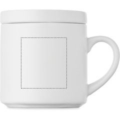 Calentador de tazas inalámbrico con taza cerámica | Lateral Derecho | 45 x 50