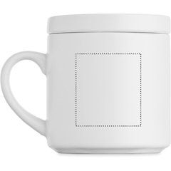 Calentador de tazas inalámbrico con taza cerámica | Lateral Izquierdo | 45 x 50