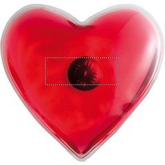Calienta manos corazón acabado brillante | Frontal | 40 x 15