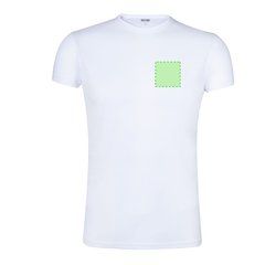 Camiseta adulto blanca transpirable textura algodón | Area 1